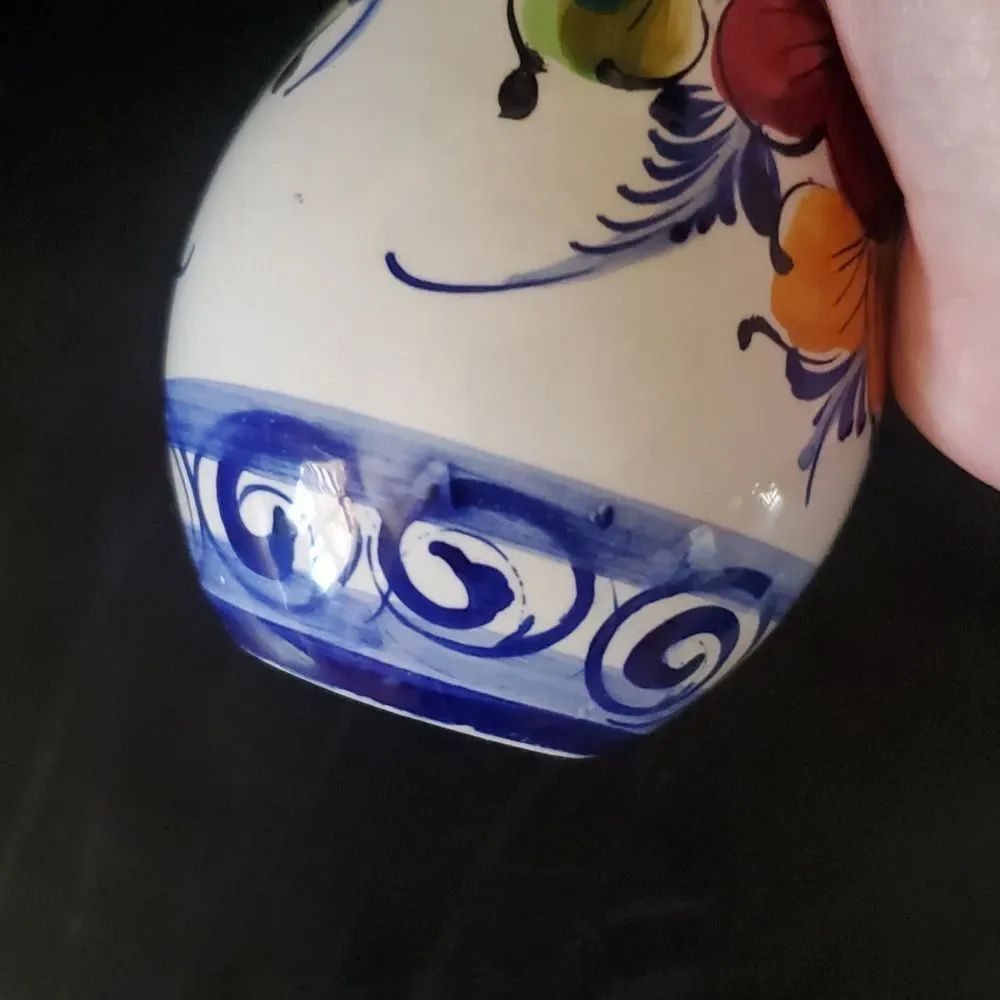 Hand-Painted Portuguese Ceramic Vase – Faireal Alcobaça